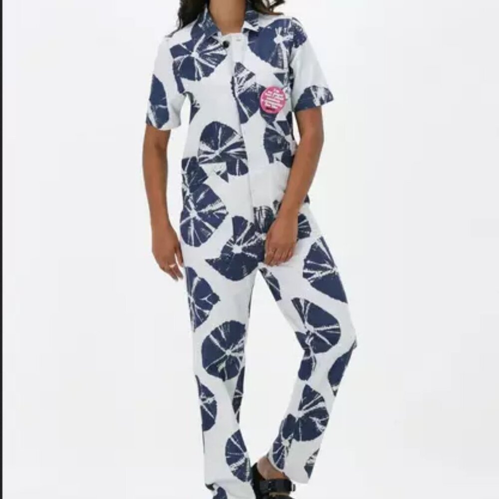 Leon & Harper Orso Donkerblauw Jumpsuit Printed Straight Leg XS